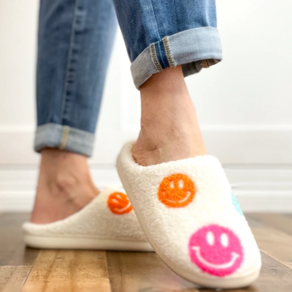 Multi Colored Smiley Face Slippers - Picture 5 of 9